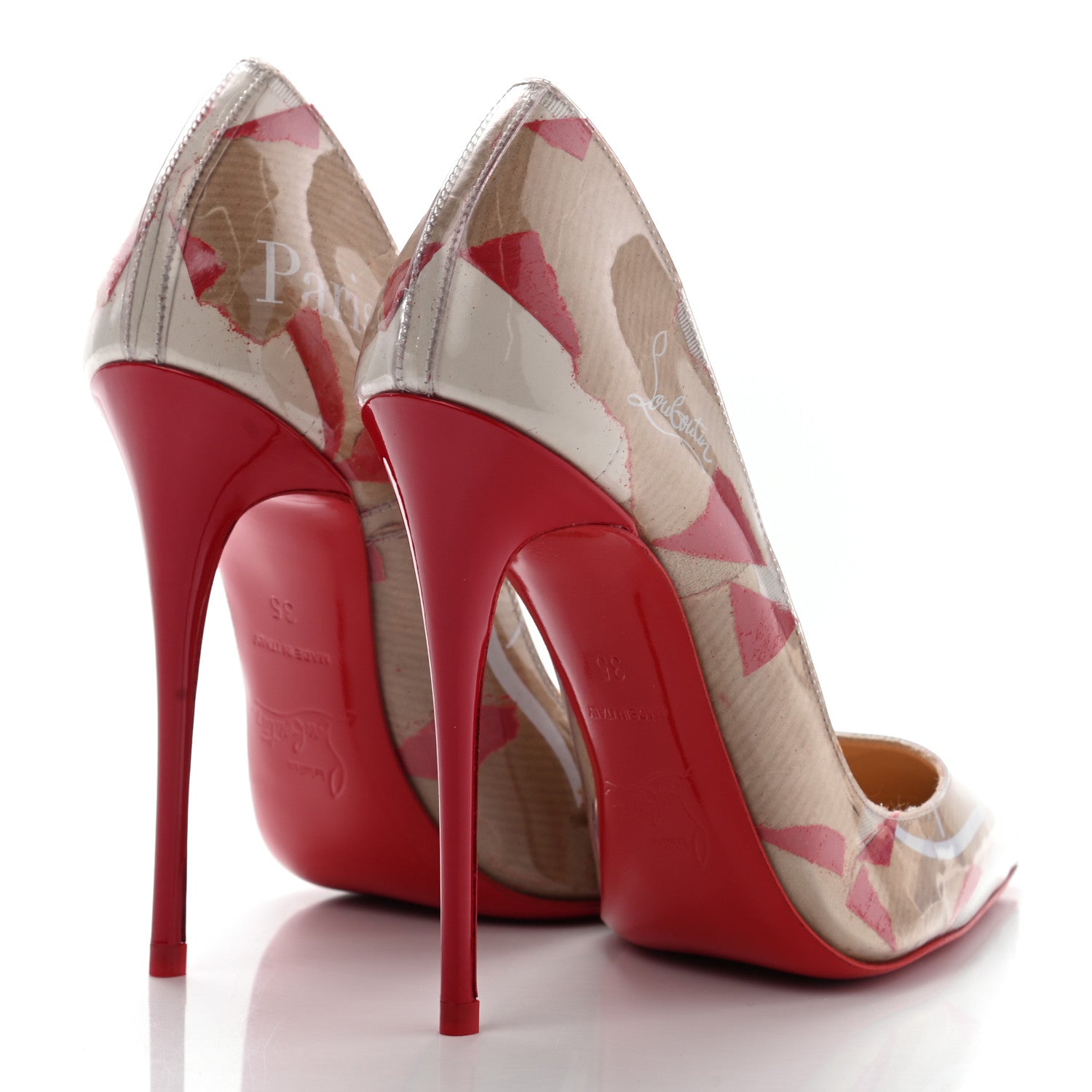 Christian Louboutin PVC Loubi Print So Kate 120 Pumps 35 Kraft 4 of 7