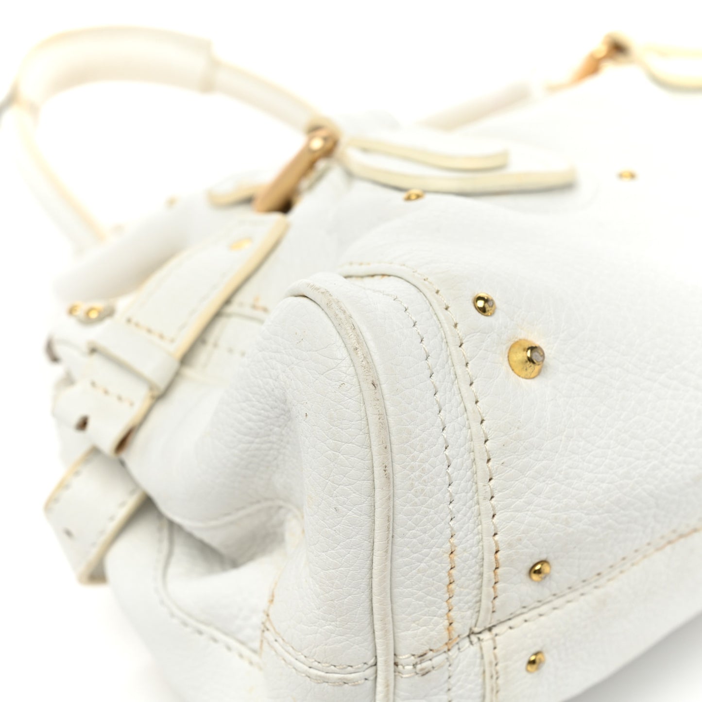 Calfskin Small Paddington Satchel White