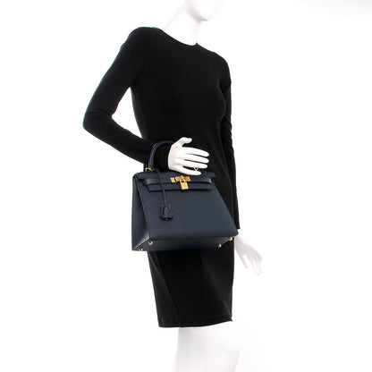 Hermes Epsom Kelly Sellier 28 Bleu Indigo 3 of 41