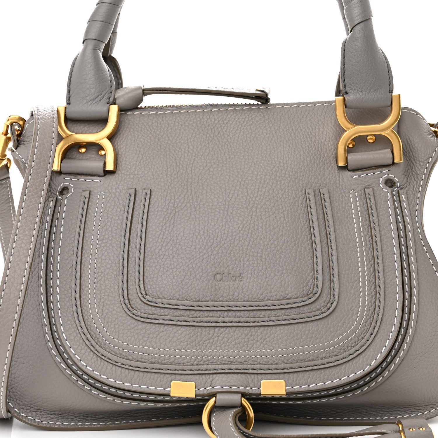 Chloe Calfskin Small Marcie Satchel Cashmere Grey 7 of 11