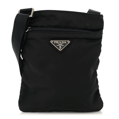 Prada Nylon Small Flat Messenger Bag Black 1 of 11