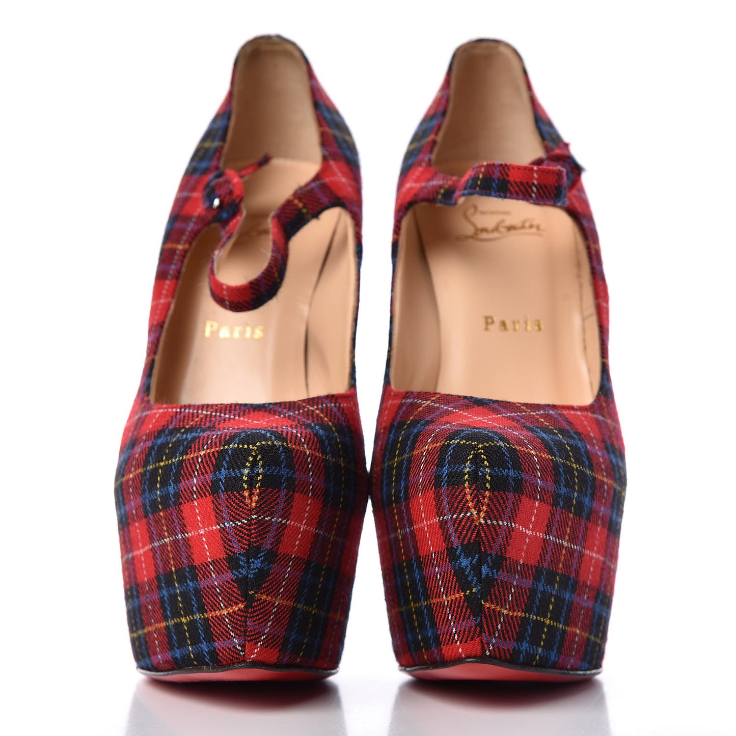 Fabric Tartan Print Lady Daf 160 Pumps 39