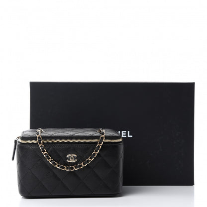 Chanel Caviar Quilted Small Vanity Case With Chain Black 11 of 11