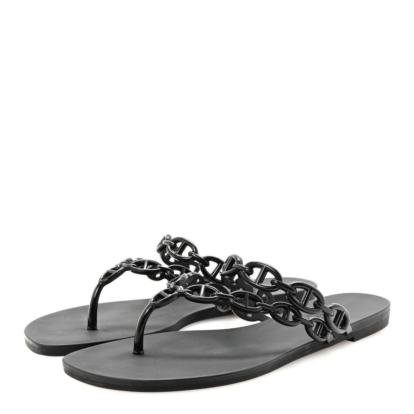 Rubber Chaine d'Ancre Island Sandals 37 Black