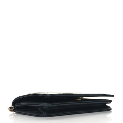 Chanel Iridescent Lambskin Quilted Pearl Wallet On Chain WOC Black 4 of 14