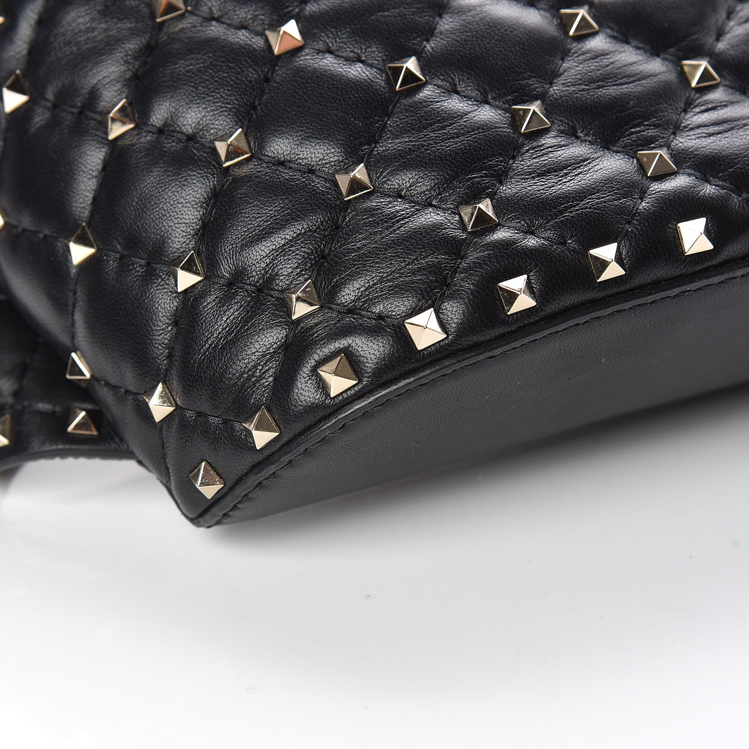 Valentino Garavani Lambskin Rockstud Spike Belt Bag 75 Black 5 of 9