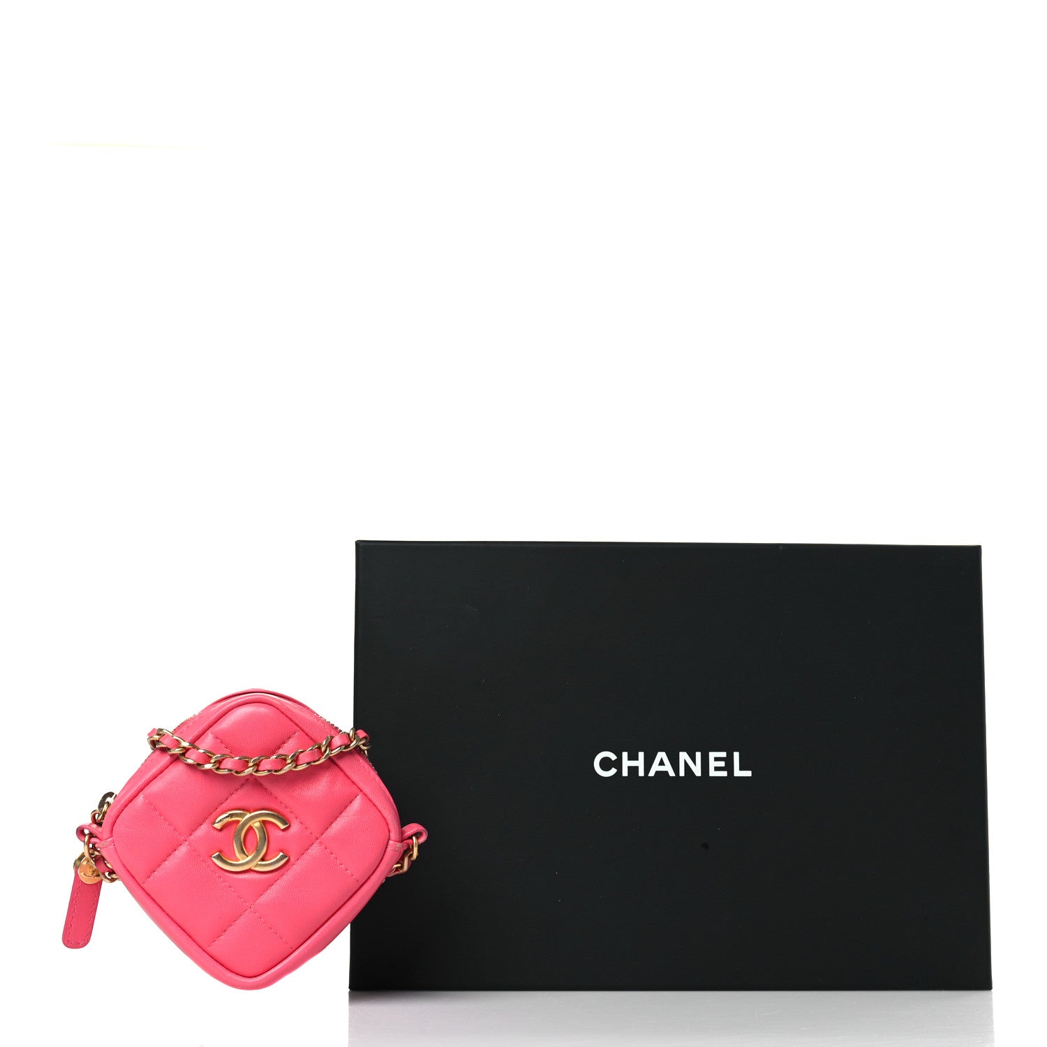 Chanel Lambskin Quilted Clutch With Chain Bag Pink 12 of 12