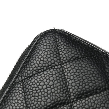 Chanel Caviar Quilted Large Zip Around Organizer Wallet Black 8 of 9