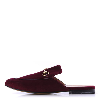 Gucci Velvet Mens Princetown Slippers 9.5 Malbec Dark Malbec 1 of 8