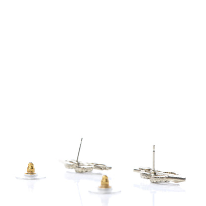 Chanel Metal Crystal CC Arrow Earrings Gold 3 of 8