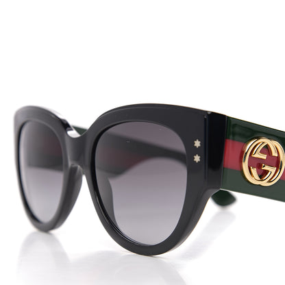 Gucci Acetate Oversized Rectangle Frame Web Sunglasses GG3864/S Black 8 of 9