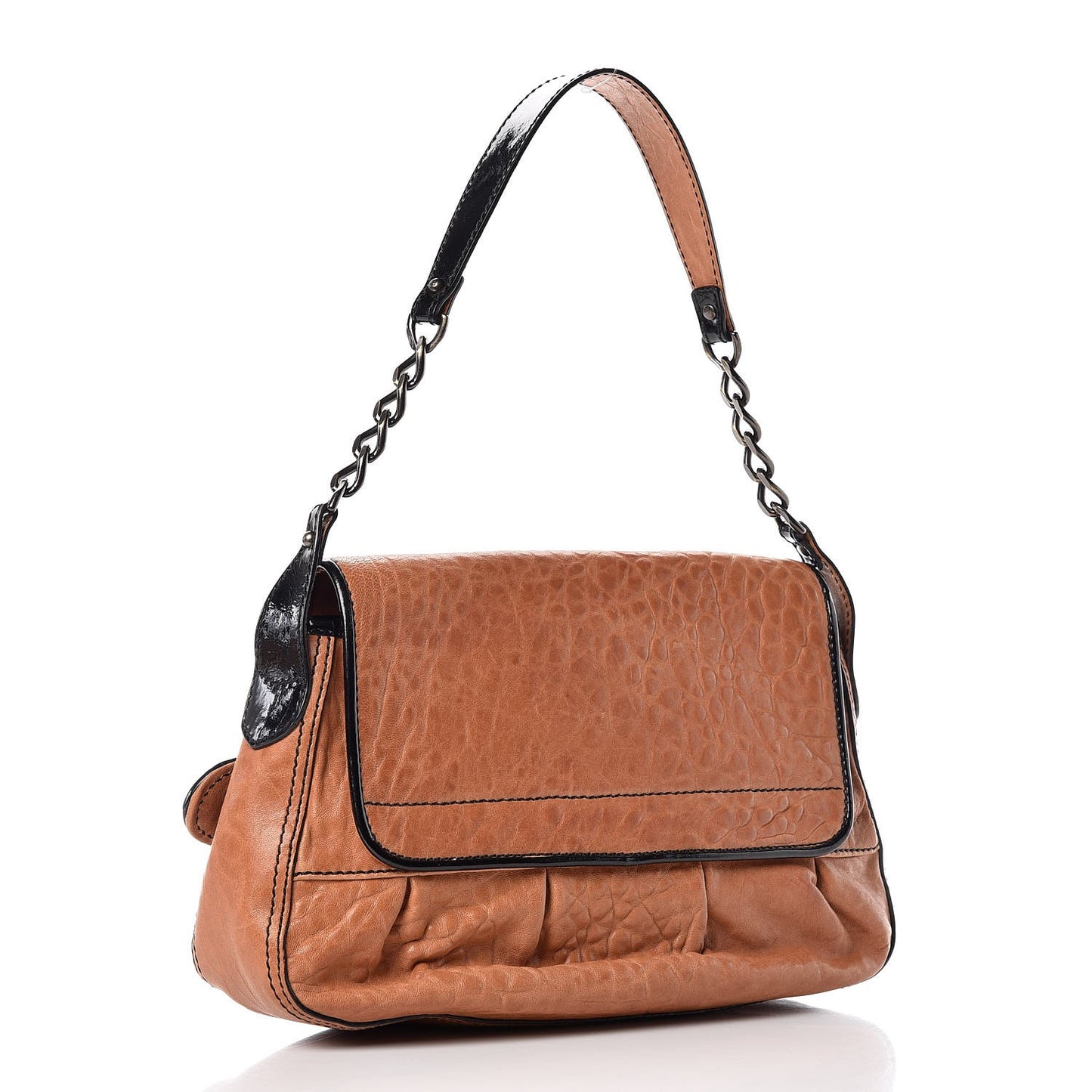 Nappa Patent B Bis Flap Bag Osso Black