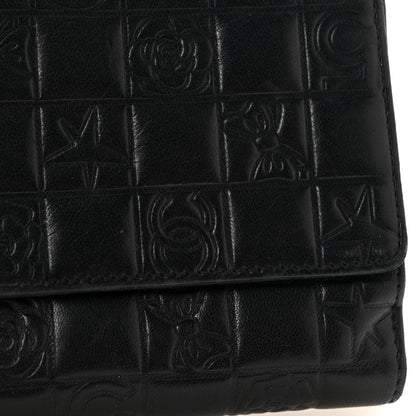 Chanel Calfskin Lucky Symbols Compact French Flap Wallet Black 12 of 12