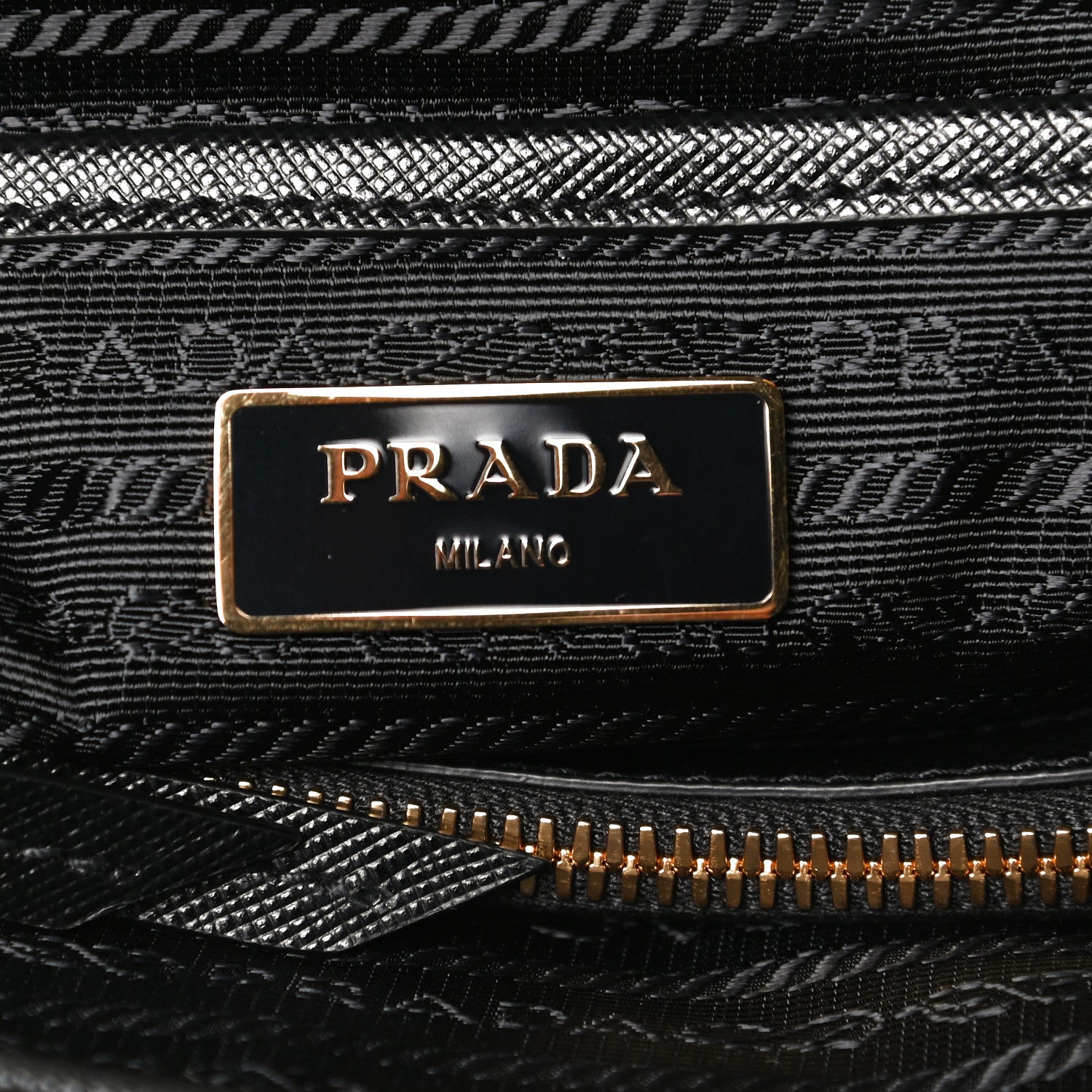 Prada Tessuto Nylon Saffiano Small Tote Black 5 of 9
