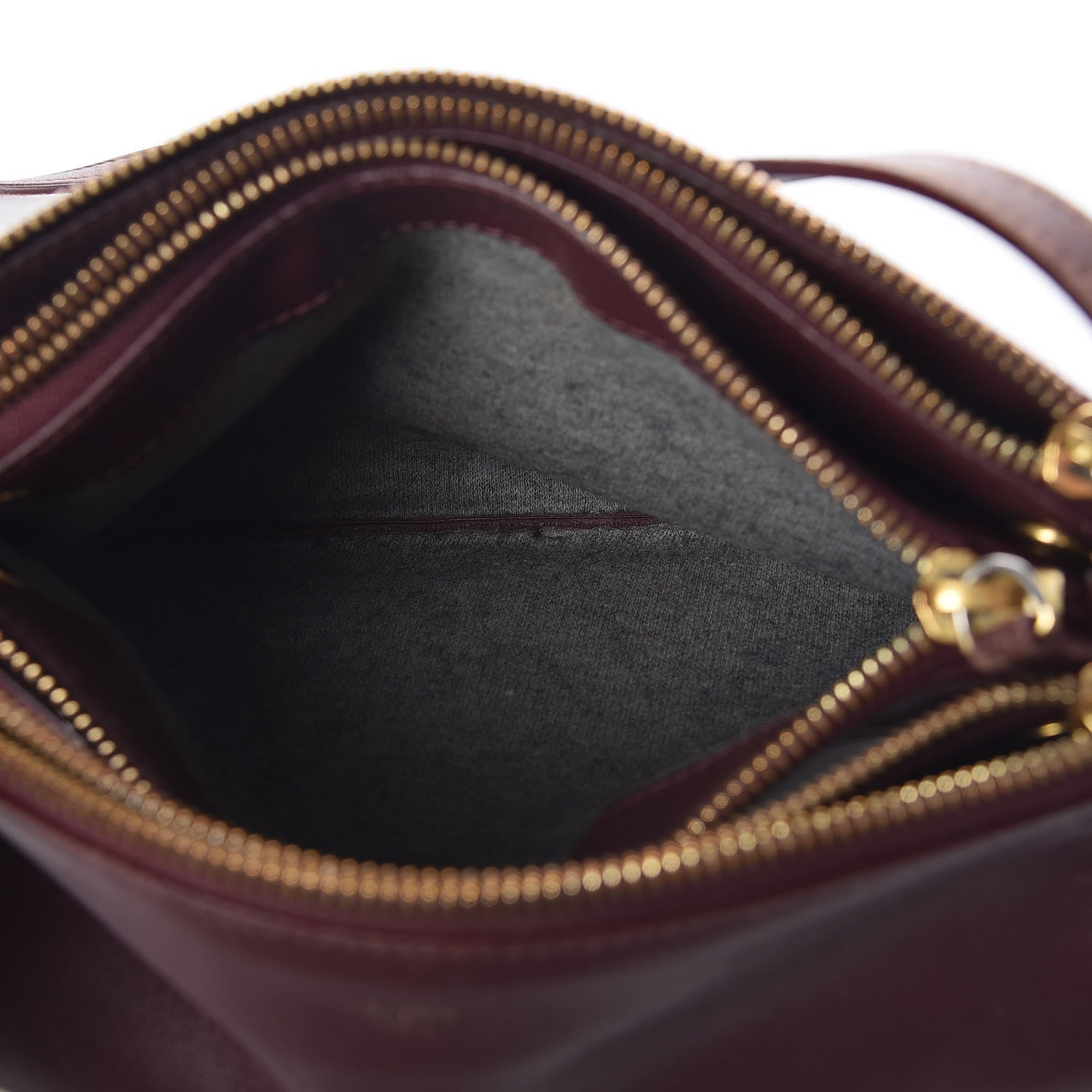 Celine Lambskin Small Trio Crossbody Bag Burgundy 6 of 13