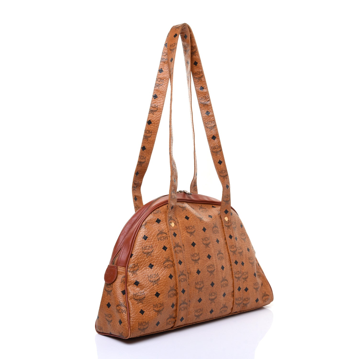 MCM Visetos Bowler Bag Cognac 3 of 10