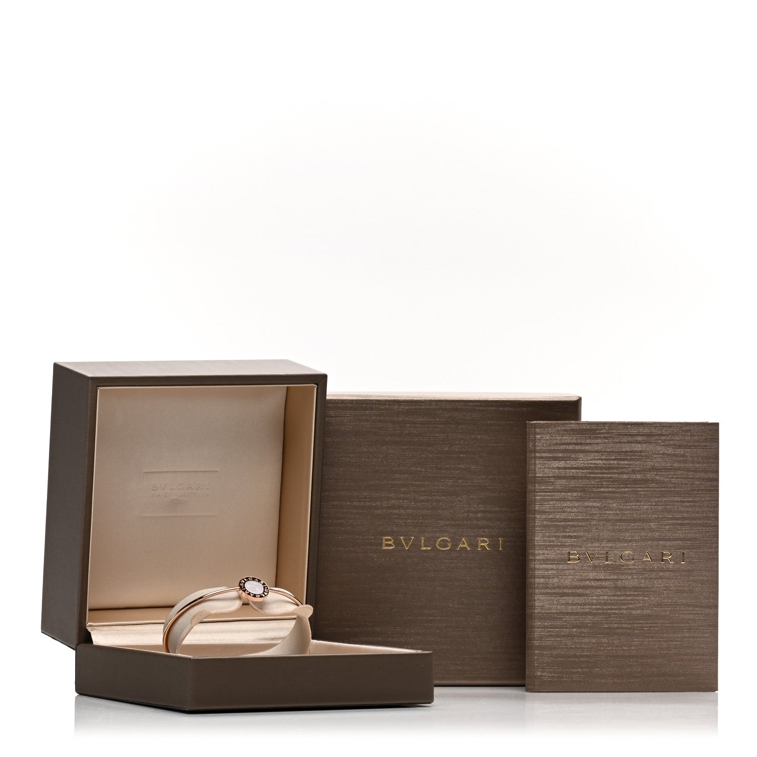 Bulgari 18K Rose Gold Mother of Pearl BVLGARI BVLGARI Bangle Bracelet M 4 of 4