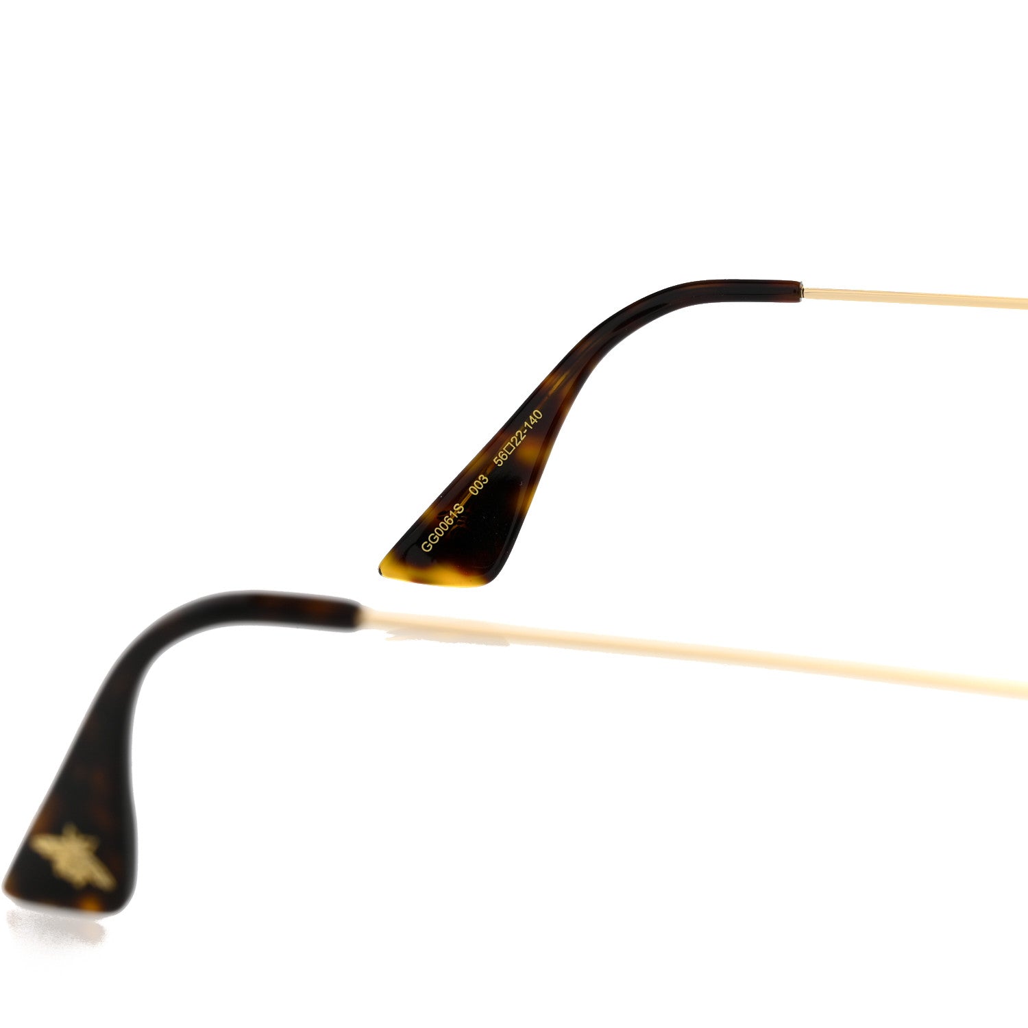 Gucci Metal Round Frame Sunglasses GG0061S Green Red 5 of 8