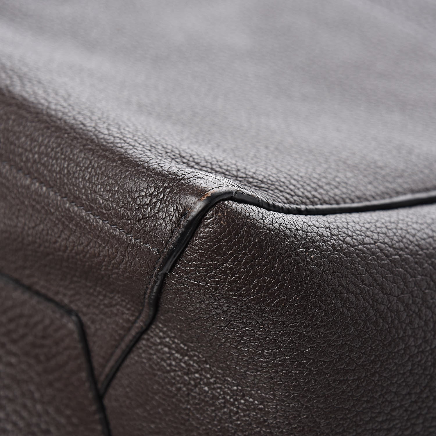 Celine Goatskin Sangle Bucket Bag Dark Taupe 14 of 15