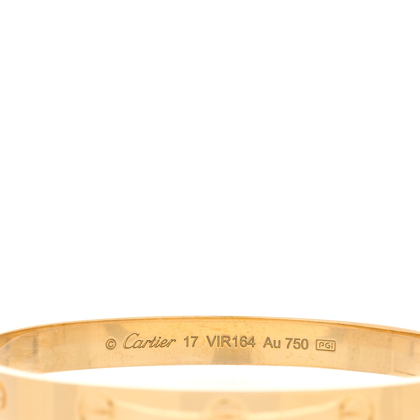 18K Yellow Gold LOVE Bracelet 17