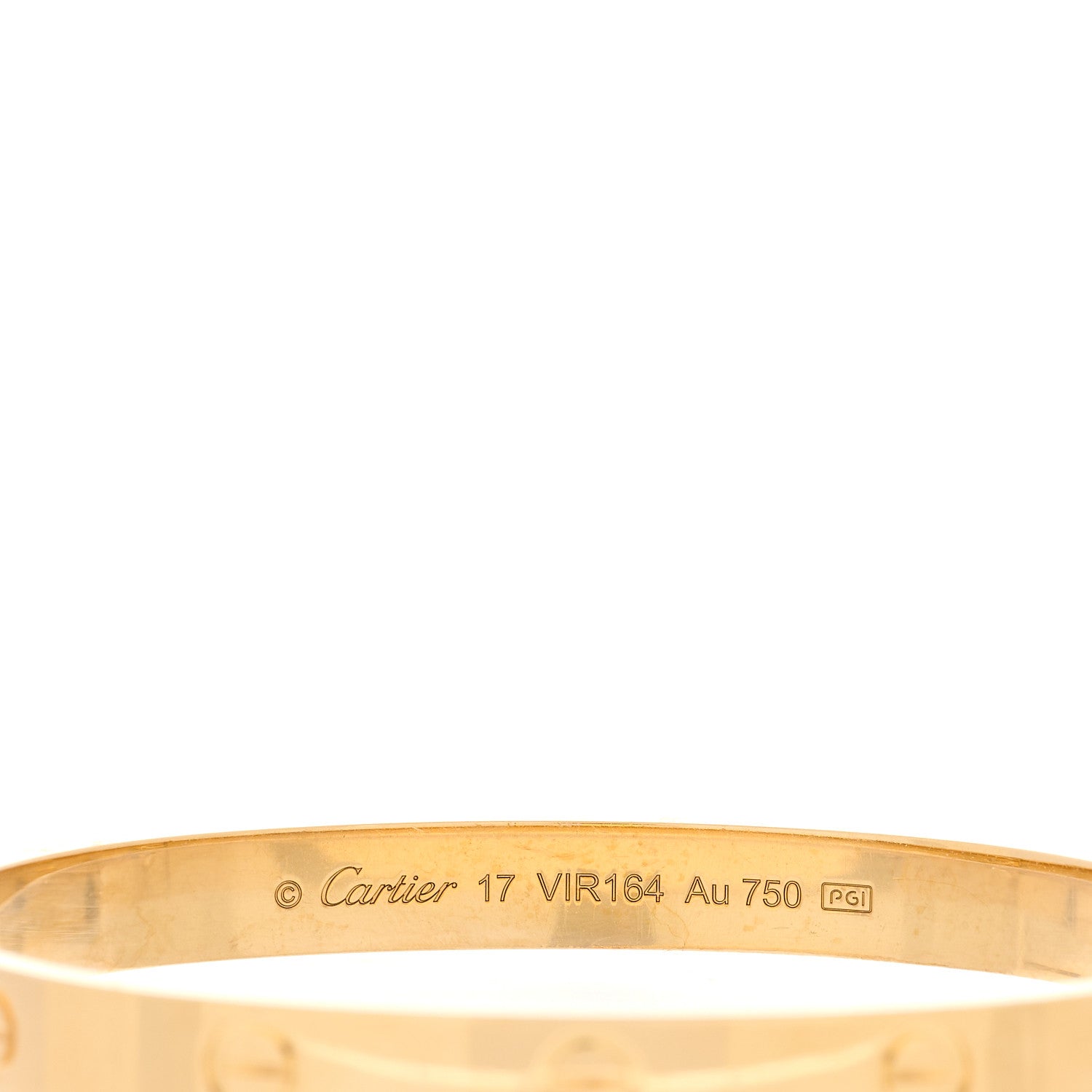 Cartier 18K Yellow Gold LOVE Bracelet 17 4 of 10