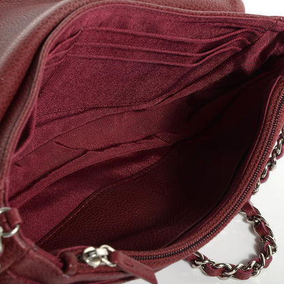 Chanel Caviar Half Moon Wallet On Chain WOC Bordeaux 5 of 9