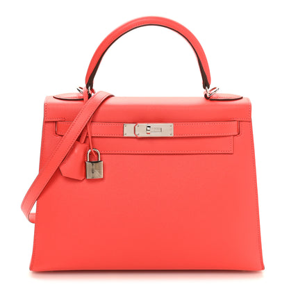Hermes Epsom Kelly Sellier 28 Rouge Tomate 1 of 10