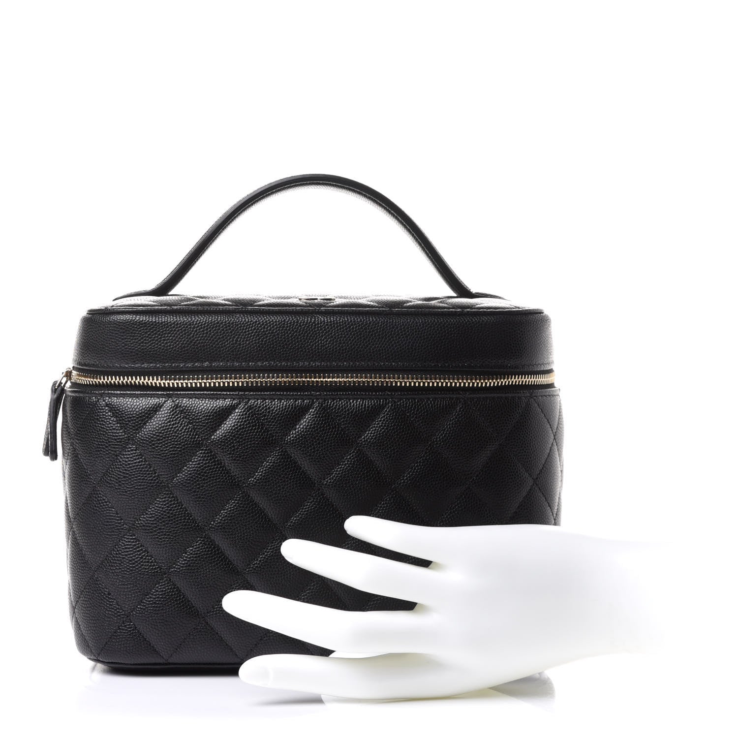 Chanel Caviar Quilted Large Vanity Pouch Black 2 of 9