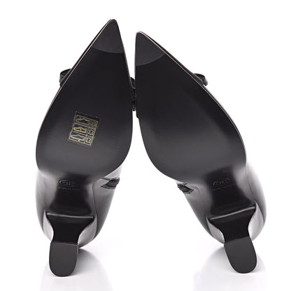 Chanel Lambskin Satin Pointed Toe CC Short Boots 37 Black 5 of 9
