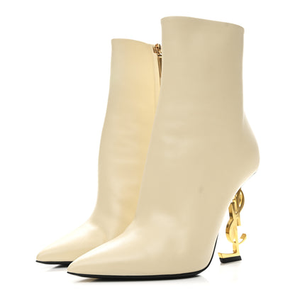 Saint Laurent Calfskin Opyum 110 Ankle Boots 38.5 Real Beige 4 of 10