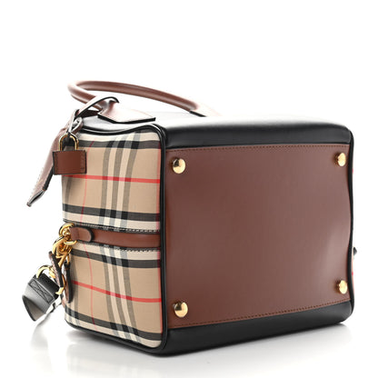 Burberry Smooth Calfskin Small Cube Bowling Bag Black 4 of 9