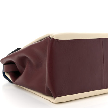 Valentino Garavani Calfskin Colorblock Mime Single Handle Bag Ruby Marine 9 of 10