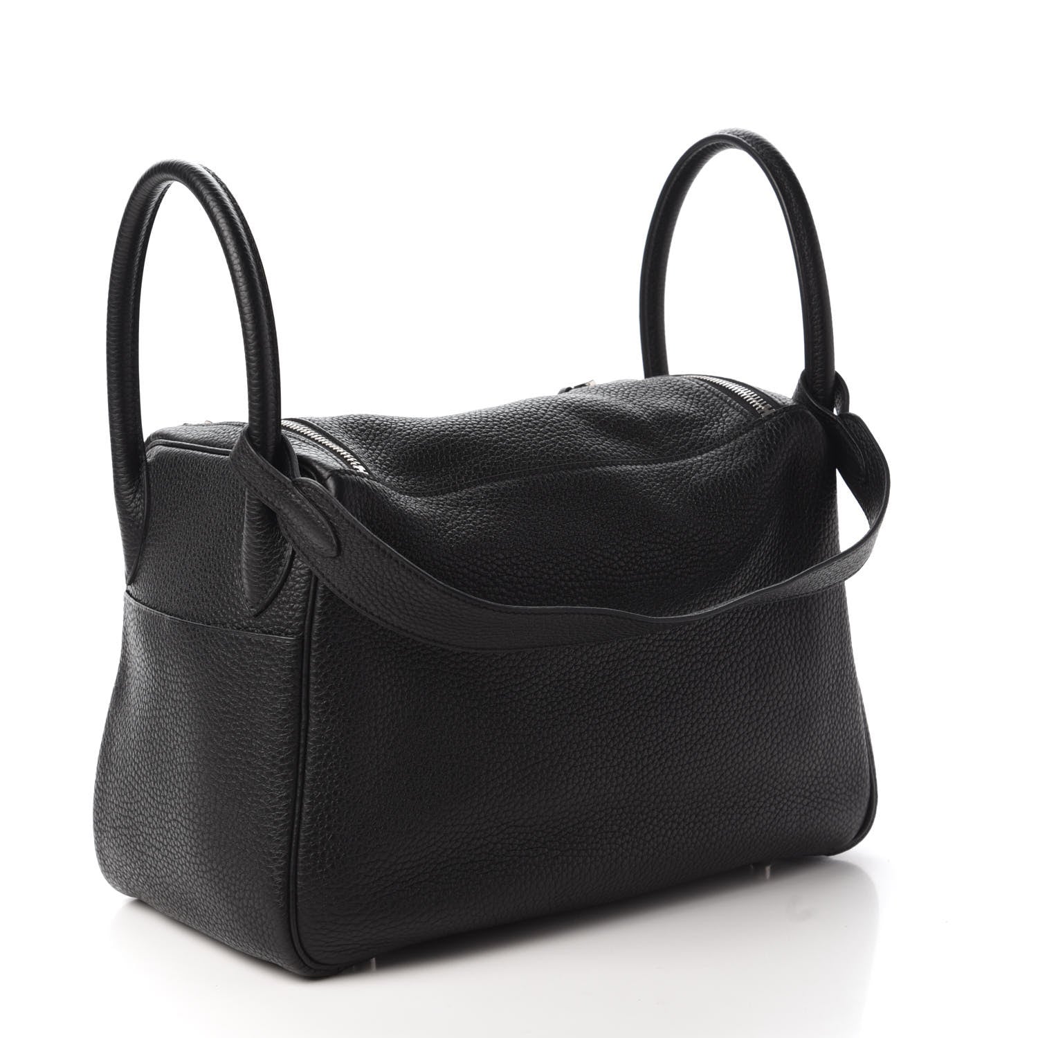Hermes Taurillon Clemence Lindy 30 Black 3 of 9