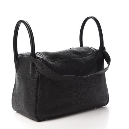 Hermes Taurillon Clemence Lindy 30 Black 3 of 9