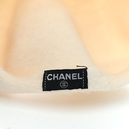 Chanel Wool PVC Camellia CC Beret Cream 3 of 3