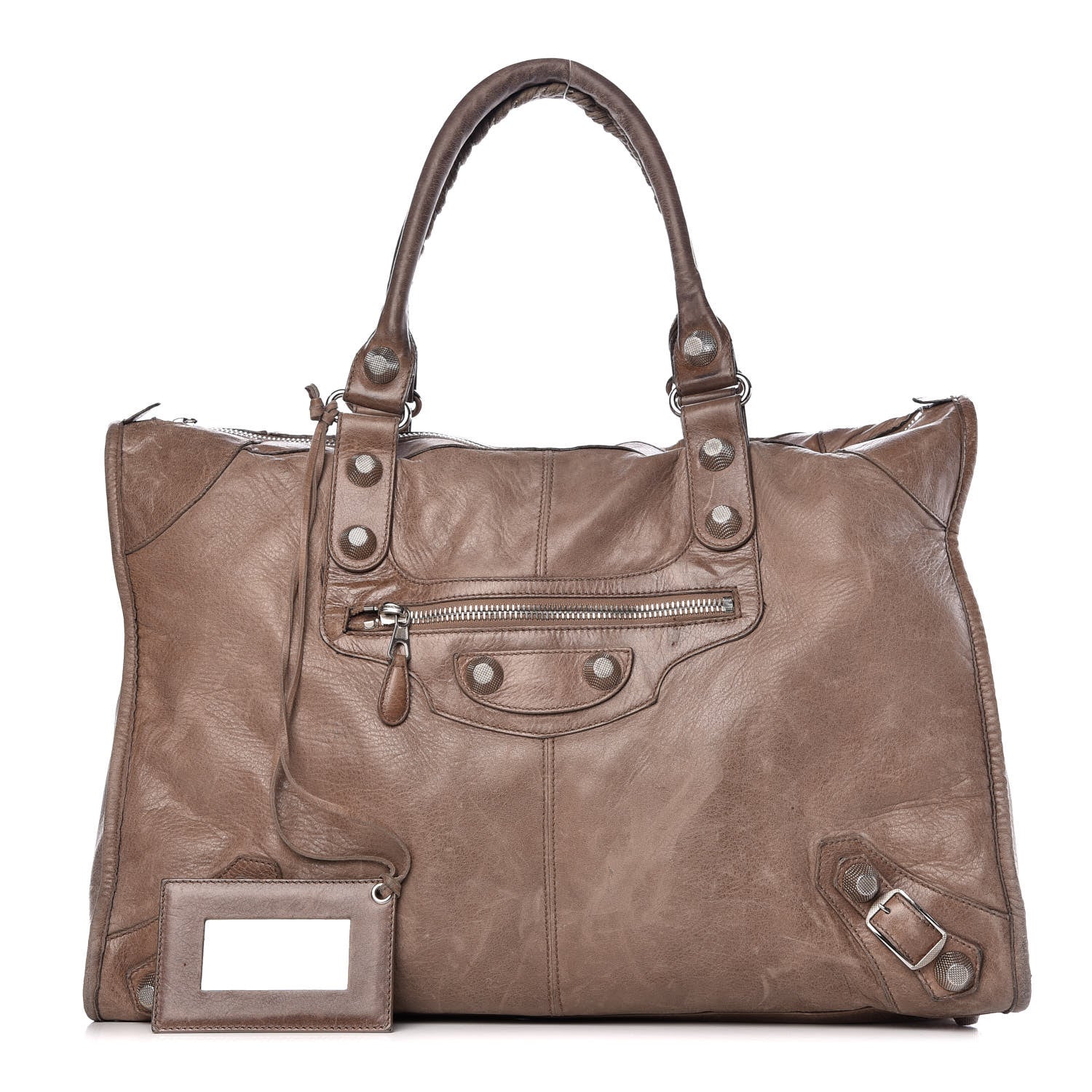 Balenciaga Agneau Giant 21 Silver Hardware Weekender Noix 1 of 15