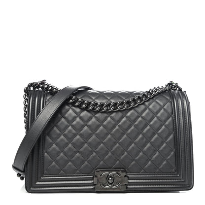 Chanel Calfskin Quilted New Medium Boy Flap So Black 1 of 4