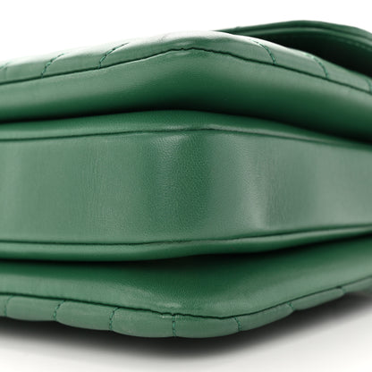 Chanel Lambskin Chevron Quilted Small Trendy CC Dual Handle Flap Bag Green 10 of 14
