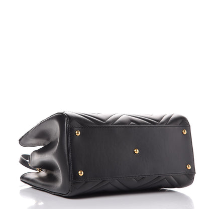 Gucci Calfskin Matelasse Small GG Marmont Tote Black 4 of 8