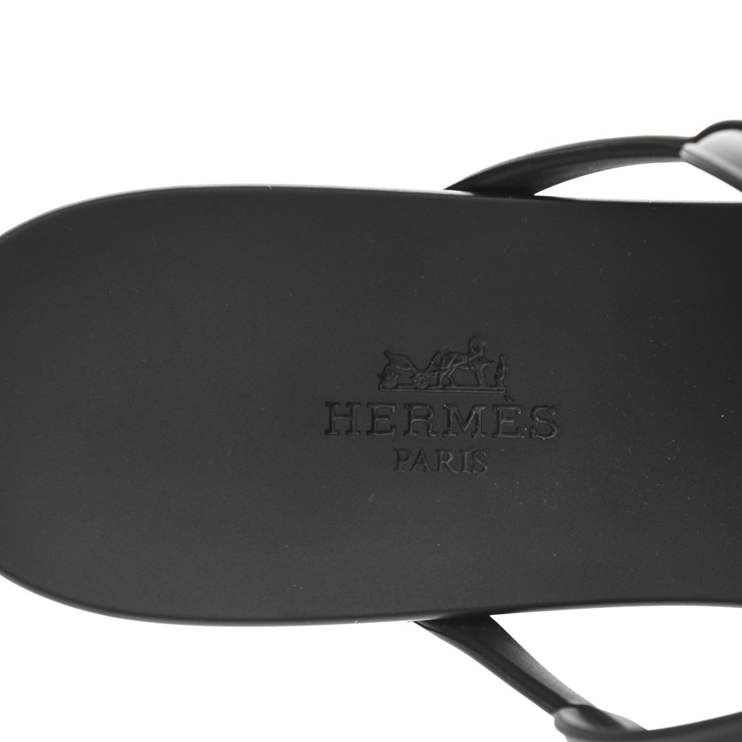 Hermes Rubber Womens Egerie Sandals 40 Black 7 of 9