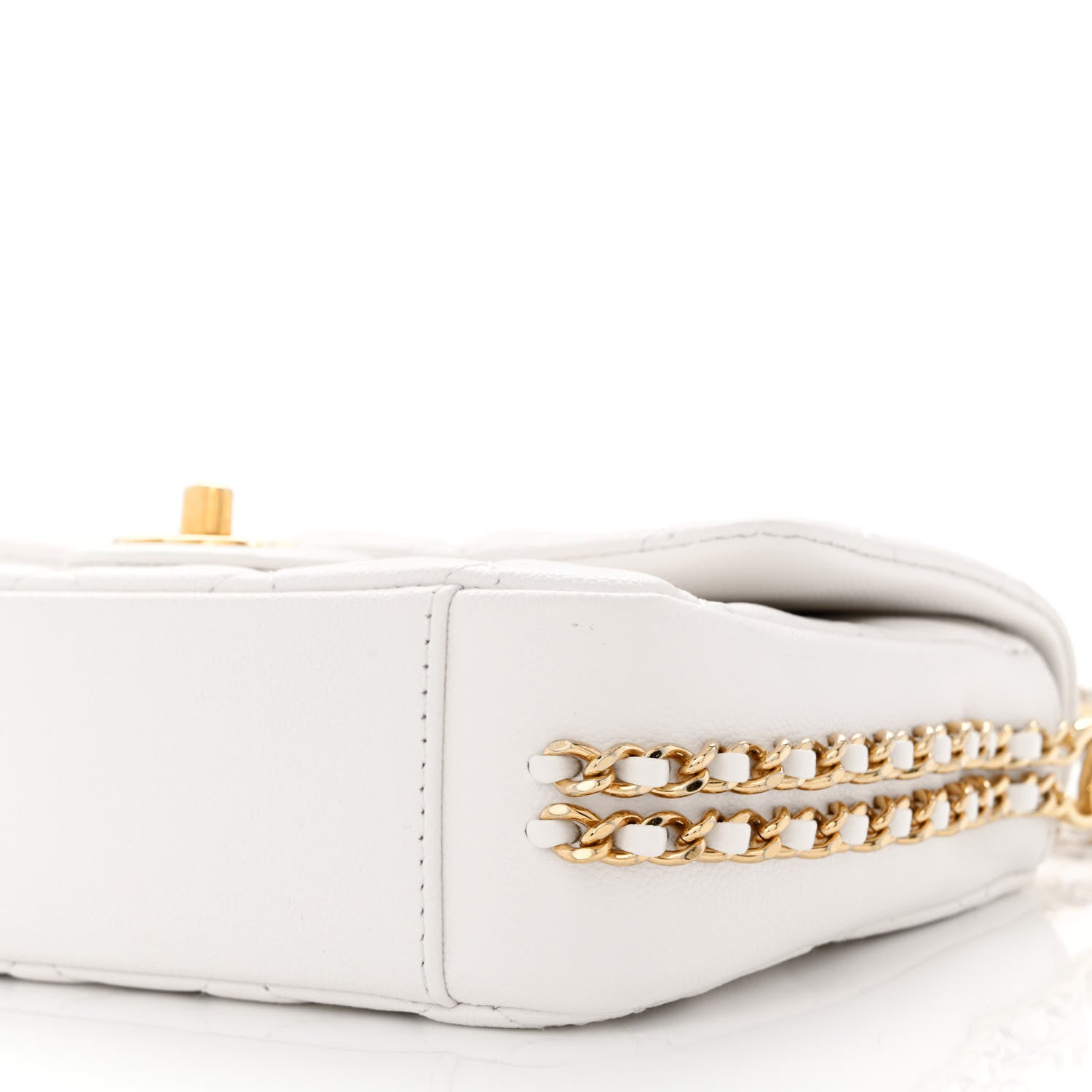 Chanel Caviar Quilted Mini CC You Flap White 10 of 11
