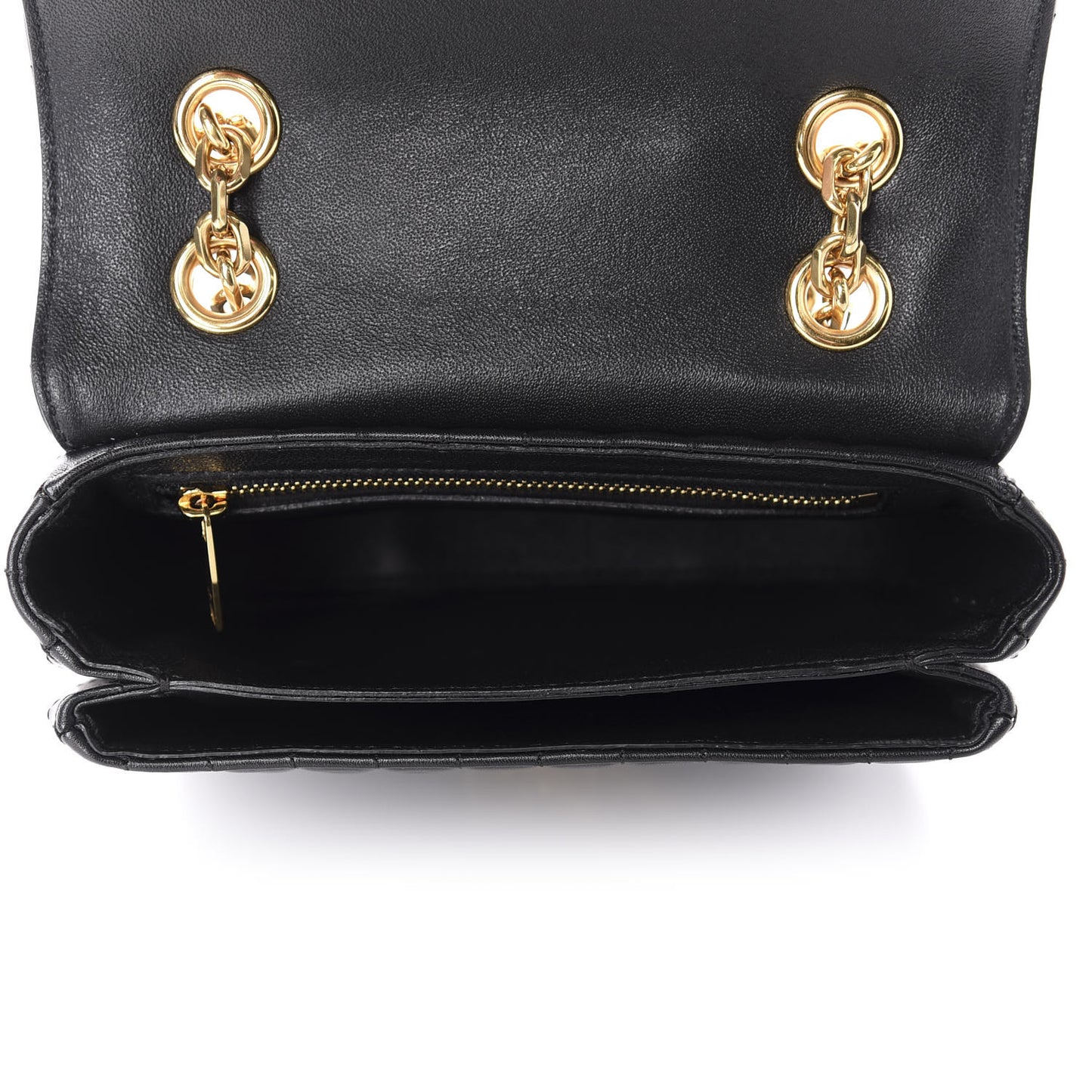 Calfskin Quilted Small C Bag Black