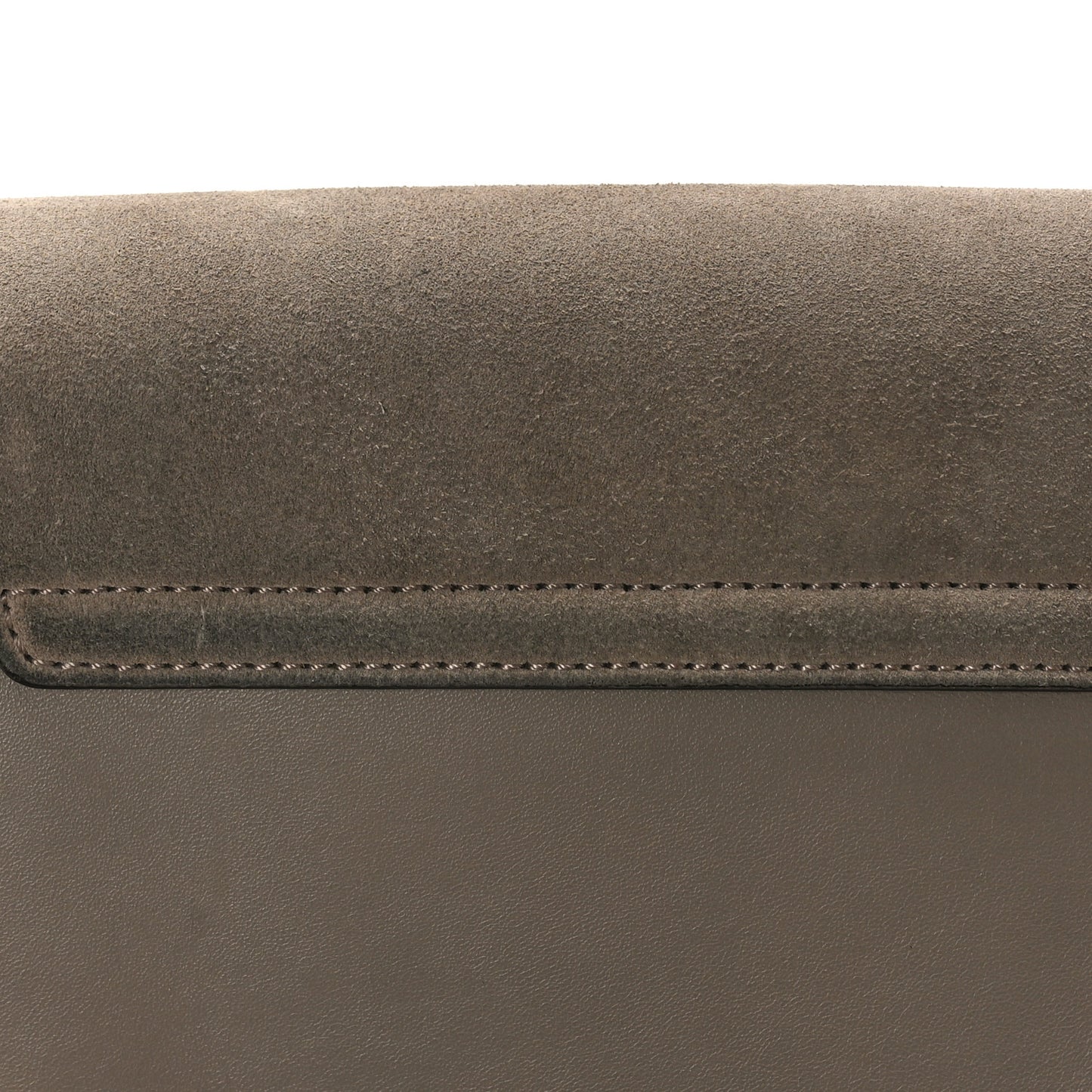 Suede Calfskin Small Faye Shoulder Bag Motty Grey