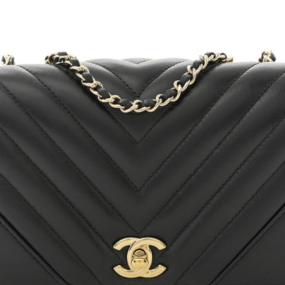 Chanel Calfskin Chevron Quilted Mini Statement Flap Black 8 of 10