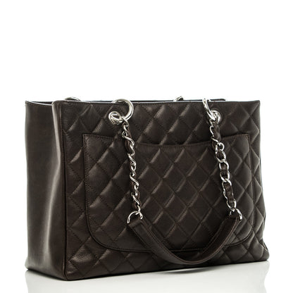 Chanel Caviar Quilted Grand Shopping Tote GST Brown 3 of 7