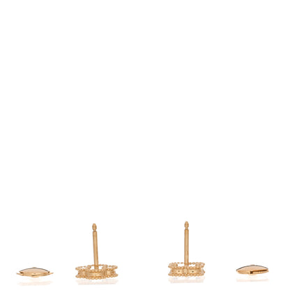 Van Cleef & Arpels 18K Yellow Gold Black Onyx Sweet Alhambra Earrings 3 of 5