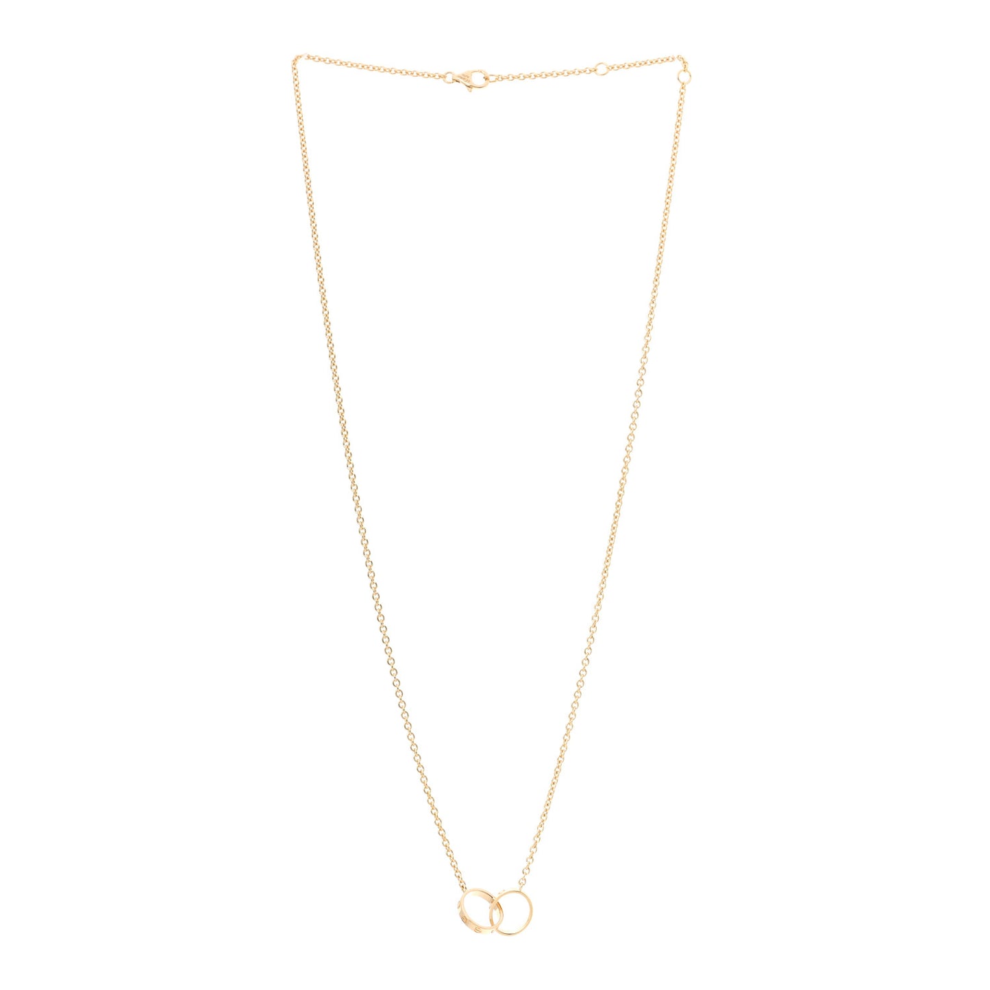 18K Yellow Gold Interlocking LOVE Necklace