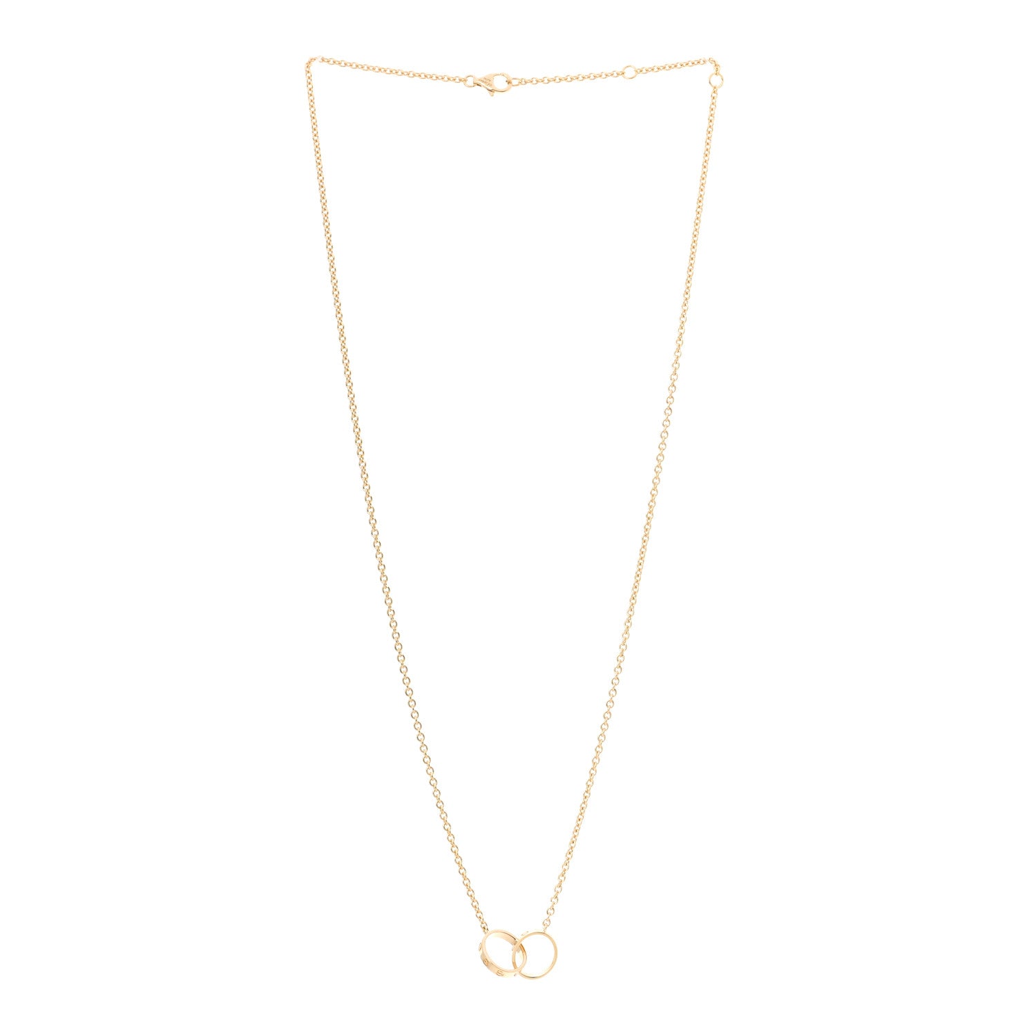 Cartier 18K Yellow Gold Interlocking LOVE Necklace 3 of 7