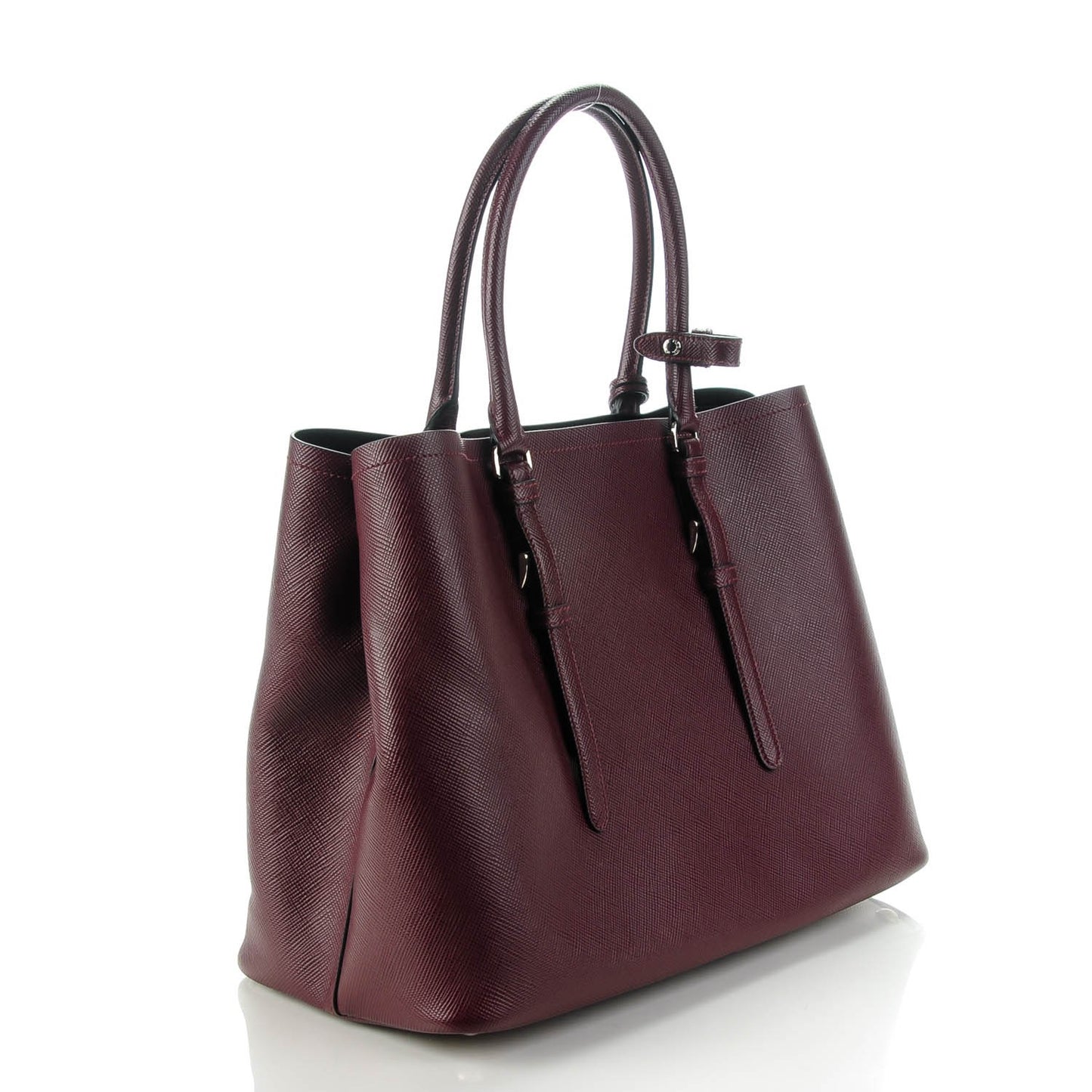 Saffiano Cuir Medium Double Handle Tote Granato
