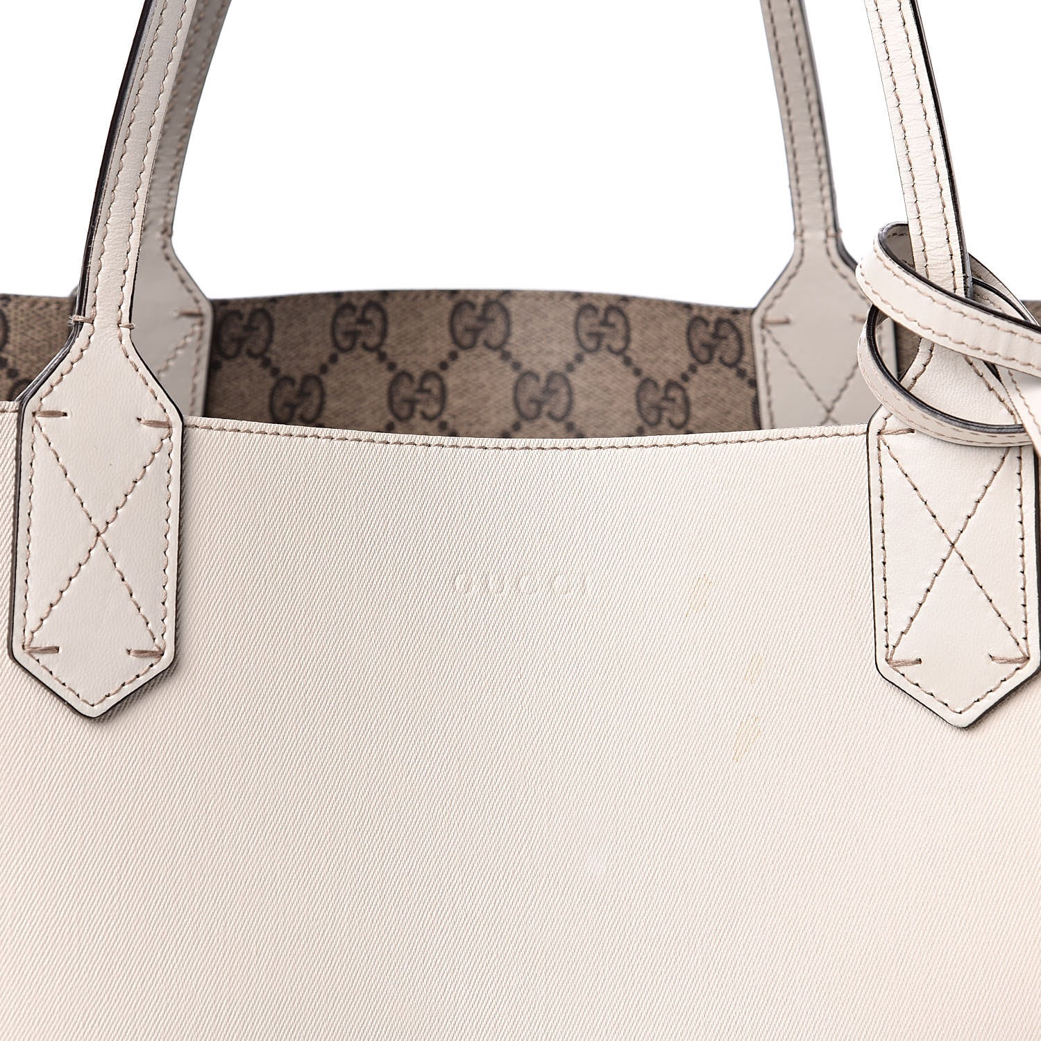 Gucci GG Supreme Monogram Medium Reversible Tote Beige White 16 of 16